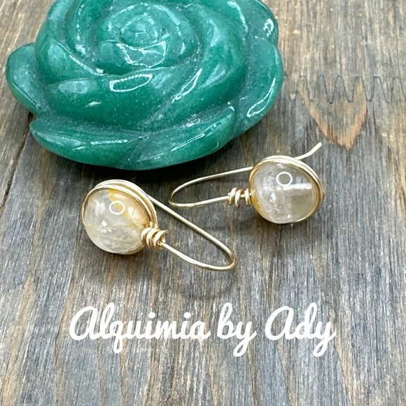 Alquimia Gold and Yellow Earrings - Picture 2 of 5
